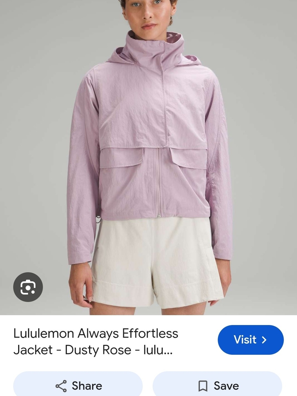 lululemon athletica Lightweight Hooded Utility Jacket in Dusty Rose